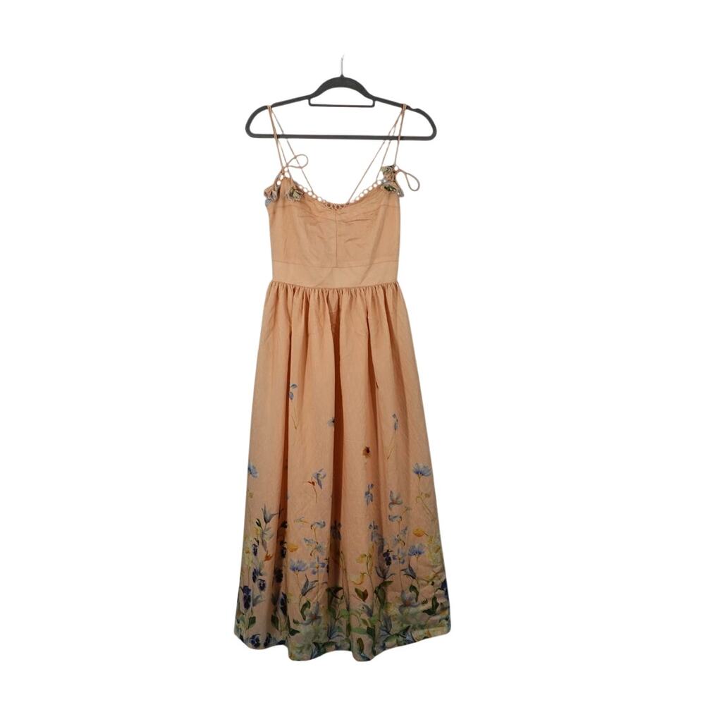 En Saison Beige Floral Midi Dress
